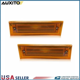 Front Side Marker Lights Amber For Chevy GMC Pickup Truck 1981-1991 C10 C20 C30 Front Side Marker Lights Amber For Chevy GMC Pickup Truck 1981-1991 C10 C20 C30