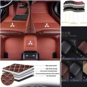For Mitsubishi Car Floor Mats Waterproof Custom Front & Rear Carpets Liners Auto