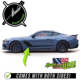 Side Hockey Stick Racing Stripe Decals 1 Compatible With 2024 & up Ford Mustang