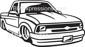 Chevy S10 Pickup Lowrider Chevrolet  Vinyl Decal Your Color Choice Sticker