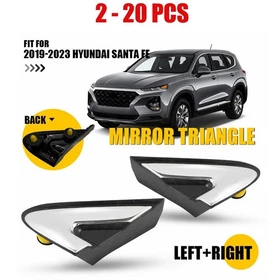 2-20PCS Mirror Corner Molding Pillar Fender Trim Fit 2019-2023 Hyundai Santa Fe