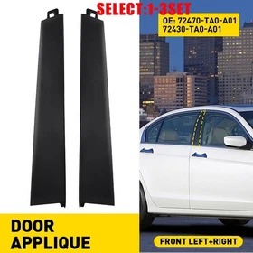 For Honda Accord 08-13 Front Door Pillar Molding Black 72470-TA0-A01 72430 2-6X