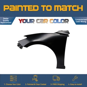 For 2014-2018 MAZDA 3 HATCHBACK, Left Fender (Driver Side) Painted to Match