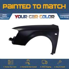 For 2005-2008 AUDI A4, Left Fender (Driver Side) Painted to Match