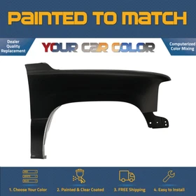 For 1988-1998 CHEVY P/U C1500, Right Fender (Passenger Side) Painted to Match