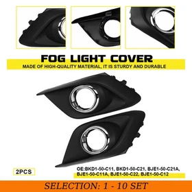 2-20X Fog Light Cap Lamp Cover Bezel Front Left Right Black for 2014-16 Mazda 3