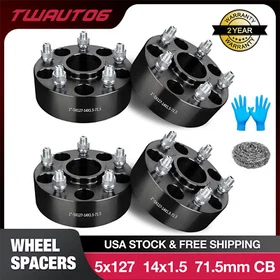 4x 1.5"/ 2" 5x5 Hubcentric 14x1.5 Wheel Spacers For Jeep Wrangler Grand Cherokee