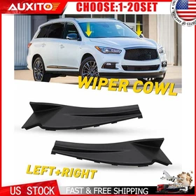 Black Fit Infiniti QX60 2016-20 Left Right Wiper Cowl Extension Cover Trim 2-10X Black Fit Infiniti QX60 2016-20 Left Right Wiper Cowl Extension Cover Trim 2-10X