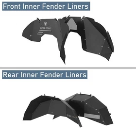 Aluminum Front Fender Liners / Rear Fender Liners Fit 2018-2026 Jeep Wrangler JL