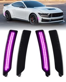 For 2024-up Ford Mustang S650 Gen7 LED 4PCS Front Rear Bumper Side Marker Lights