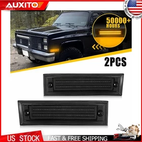 LED Side Marker Lights Front For 1981-1990 GMC Chevy Pickup Truck C10 C20 C2500 LED Side Marker Lights Front For 1981-1990 GMC Chevy Pickup Truck C10 C20 C2500