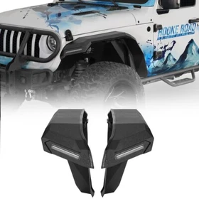 Hooke Road Front Fender Flares / Rear Fender Flares Fit 18-26 Jeep Wrangler JL