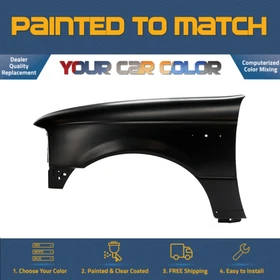 For 2004-2011 FORD RANGER, Left Fender (Driver); w/o molding Painted to Match