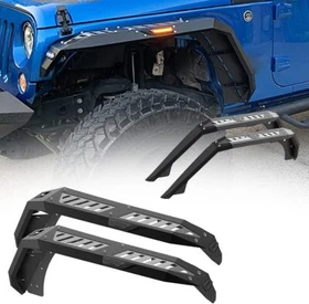 Front+Rear Fender Flares /Inner Fender Liners For 2007-2018 Jeep Wrangler JK/JKU