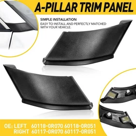 A-pillar Trim Panel Cover Set For Toyota RAV4 2019-23 60117-0R050 60117-0R070