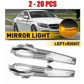 2-20X LED Door Wing Side Mirror Light Amber for 2018-20 Mercedes Benz S560 Sedan