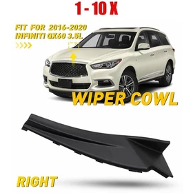 Fit Infiniti QX60 2016-2020 Black Wiper Side Cowl Extension Cover Right 1-10PCS