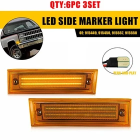Side Marker Light Amber Front For Chevy GMC Pickup 1981-1991 C10 C20 R1500 2-10X