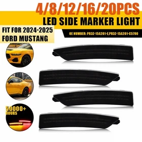 For 2024-up Ford Mustang S650 Gen7 Front & Rear LED Side Marker Light Lamps4-20x