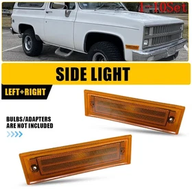 Side Chrome Bezel Marker Light for Chevy Blazer GMC Jimmy C/K R Pickup 1-10Set