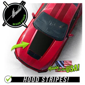 Hood Scoop Racing Stripes Decals 2 Compatible With 2024 & up Ford Mustang