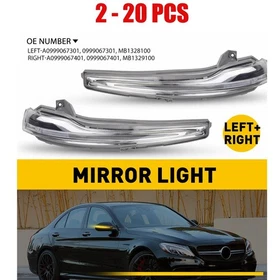 2-20 Mirror Turn Signal Light Amber Left+Right for 2015-2017 Mercedes Benz S550e