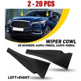 2-20X Front L&R Extension Wiper Cowl Trims Cover for QX60 Infiniti 3.5L 2016-20