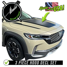 Meridian style Blackout Hood Decal Racing Stripes - Fits 2018 - 2025 Mazda CX50