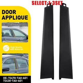 Perfect Fit Front Door Pillar Molding Black For 2008-2013 Honda Accord Pair 2-6X