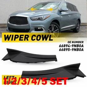 For Infiniti QX60 2016-2020 Front Cowl Extension Windshield Wiper Cover 1-5SET
