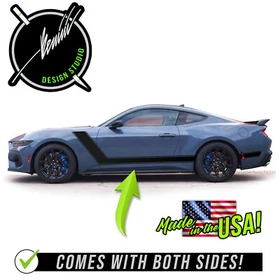 Side Hockey Stick Racing Stripes Decals Compatible With 2024 & up Ford Mustang