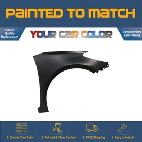 For 2014-2016 KIA FORTE KOUP, Right Fender;  w/o SL Hole; Steel Painted to Match