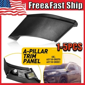 For Toyota RAV4 2019-2023 60118-0R070 Black Trim A-pillar Cover Left Panel1-5x