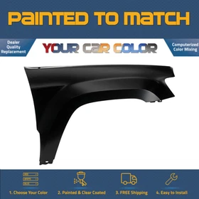 For 2002-2004 JEEP LIBERTY, Right Fender (Passenger); w/apron Painted to Match For 2002-2004 JEEP LIBERTY, Right Fender (Passenger); w/apron Painted to Match
