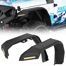 Front Rear Fender Flares w/Daytime Running Lights t Fit Jeep Wrangler JL 18-26