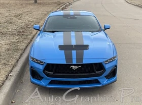 NEW Premium GT Solid Pretrimmed Rally Stripes that fit 2024 & up Ford Mustang