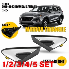 Door Mirror Corner Mudguard Triangle Cover For 2019-2023 Hyundai Santa Fe 1-5SET