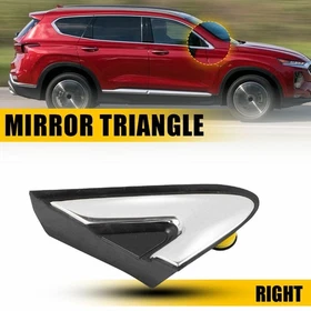 Front Mirror Garnish Corner Trim Molding Black Fit 2019-2023 Hyundai Santa Fe