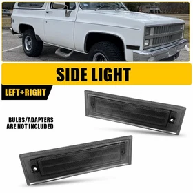Pair LED Marker Side Turn Light Signal for GMC Chevrolet 1981-1991 Lamp&Housing