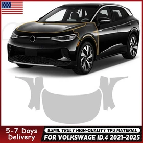 For Volkswagen ID.4 2021-2025 Pre-Cut Kit Paint Protection Film Clear PPF TPU