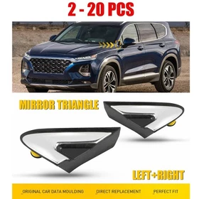 2-20PCS Fender Mirror Corner Molding Pillar Trim Fit 2019-2023 Hyundai Santa Fe
