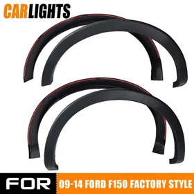 Fit For Ford F150 2009-2014 Offroad Pocket Rivet Style Black Wheel Fender Flares