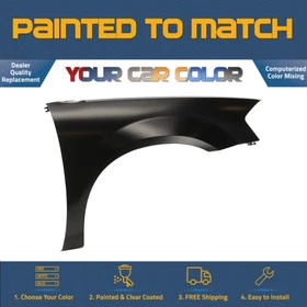 For 2011-2014 DODGE AVENGER, Right Fender (Passenger Side) Painted to Match