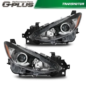 Fit For 2014-16 Mazda 3 Driver & Passenger Side Pair Headlight Assembly