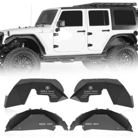 Lightweight Aluminum Front Rear Inner Fender Liner Fit 07-18 Jeep Wrangler JK