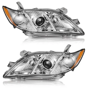 Pair Headlights Assembly For 2007-2009 Toyota Camry Chrome Headlamps Projector