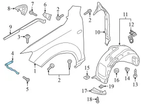 4L0821136 AUDI Front Right Fender Bracket Q7 #3