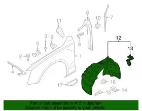 8K0-821-172-P AUDI Fender Liner #2