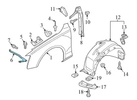 8R0821135 AUDI Front Left Fender Bracket Q5 #3