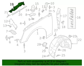 8W6-821-169-E AUDI Fender Ledge Cover #2